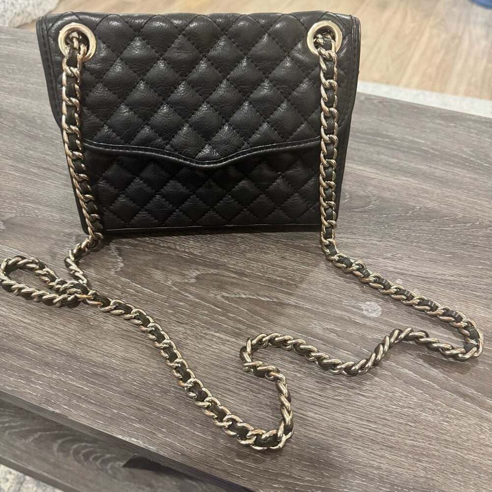 Rebecca Minkoff Quilted Affair Crossbody Bag Black Leather